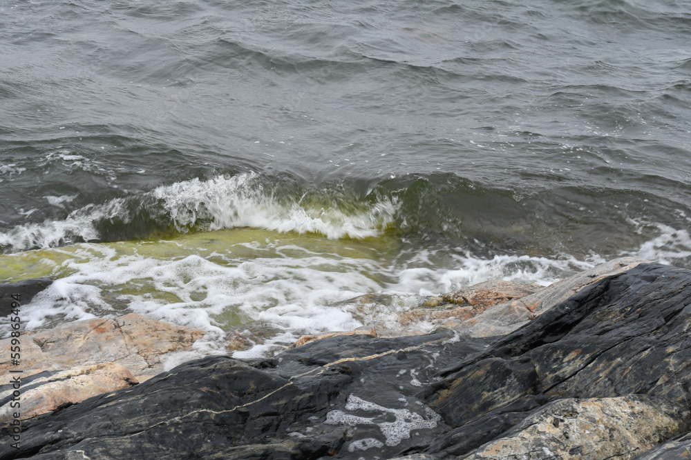 Rocky beach of a rocky island in Finland Rocky beach of a rocky island in Finland