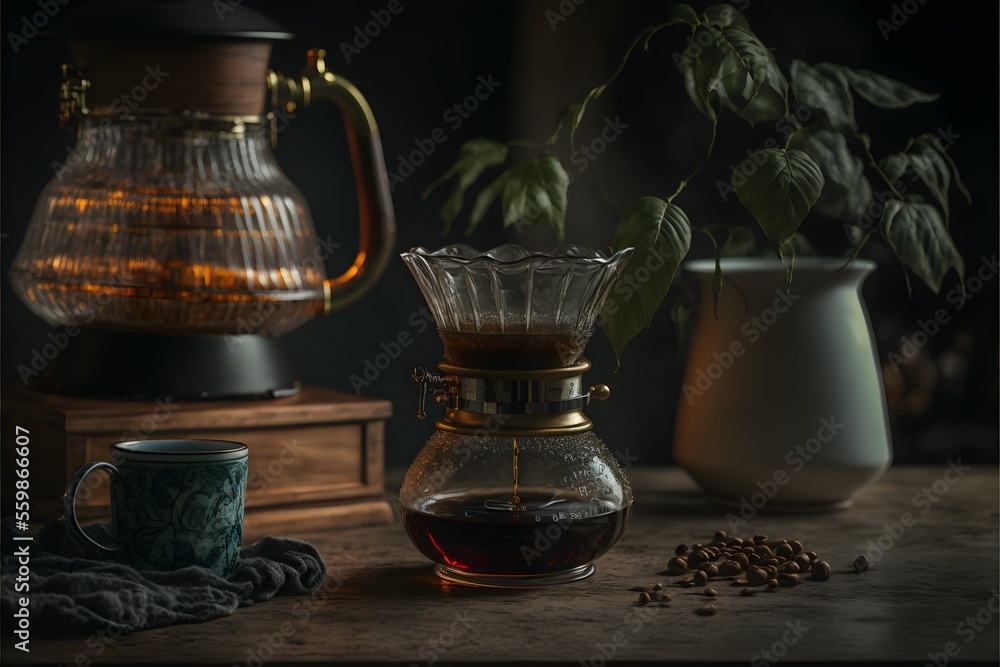 Fototapeta premium Filter Coffee, Generative AI, Illustration