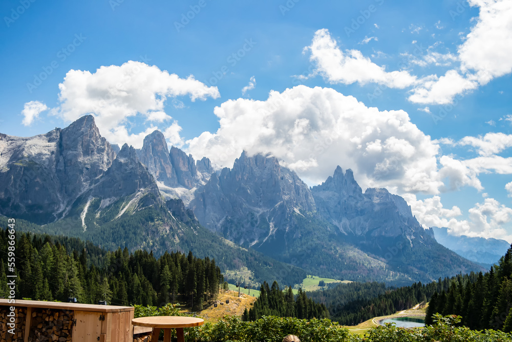 Mountain view from Malga Ces, San Martino di Castrozza, Trentino Alto Adige - Italy