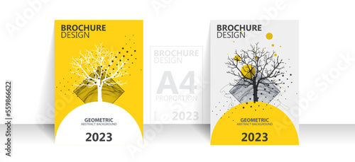 Brochure template flyer background for business design in A4 proportion.