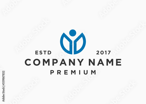 initial letter y people logo design vector illustration template