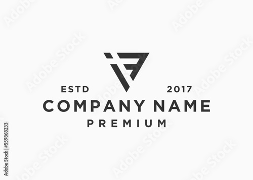 initial letter if logo design vector illustration template