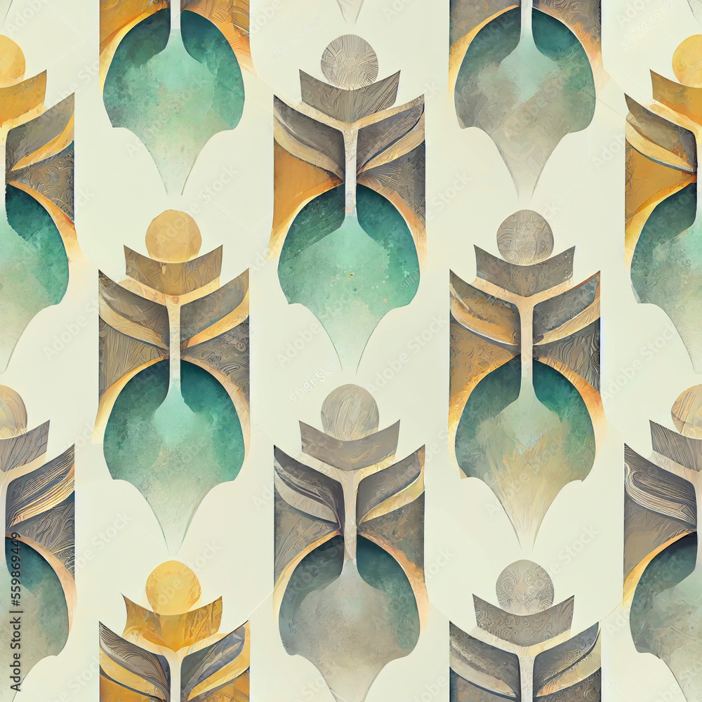 Fototapeta premium Seamless retro Art Deco Pattern.