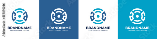 Letter CA or AC Global Technology Monogram Logo, suitable for any business with CA or AC initials.