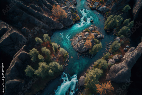 Wild River Drone Photography - (Generative Art)