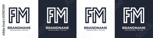 Simple FM Monogram Logo, suitable for any business with FM or MF initial.
