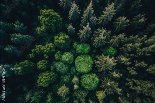 Drone Photography - Pine Forest (Generative Art)