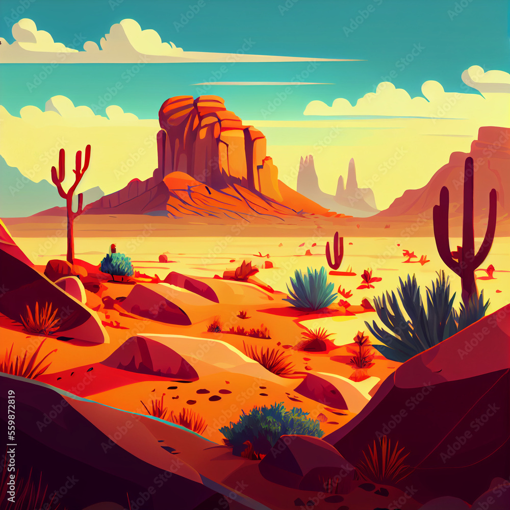 landscape with desert