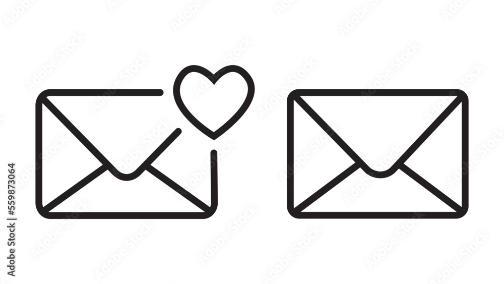 Love envelope icon. Email icon vector. Love letter envelope.Valentine envelope. Love envelope icon. Email icon vector. Love letter envelope.Valentine envelope.
