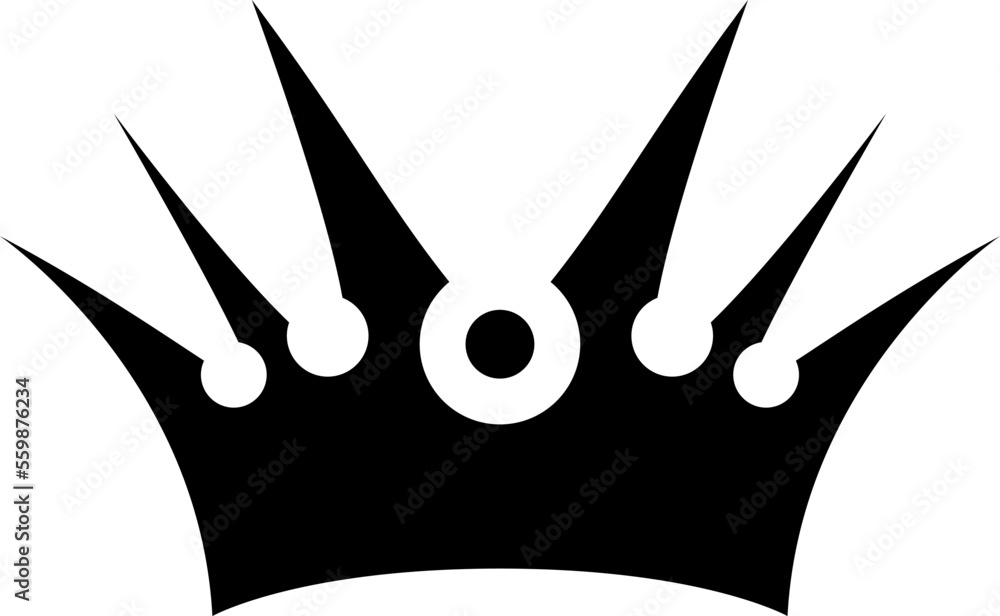 Crown Icon flat style isolated on white background. Crown symbol for ...