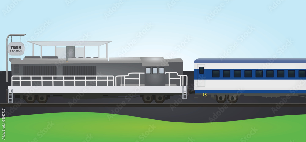 Train station waiting space. vector