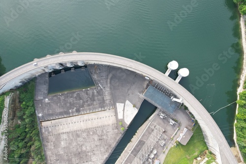 dam with a street on a lake © HaeuslerStocks