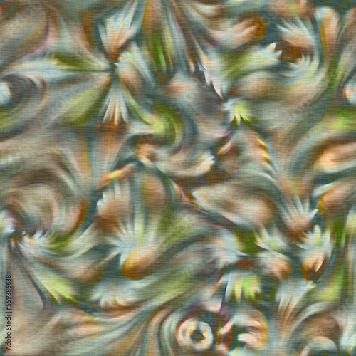 Marbled floral decorative pattern. Seamless botanical wash for organic all over print. Retro fashion tile. 