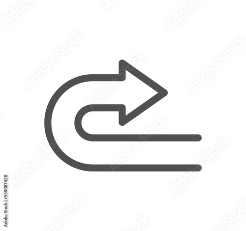 Direction related icon outline and linear vector.