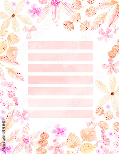 Watercolor Floral To Do List (ID: 559889451)