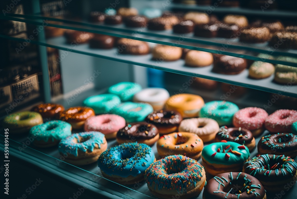 Donuts, Sweet Donuts, Doughnut, Generative AI