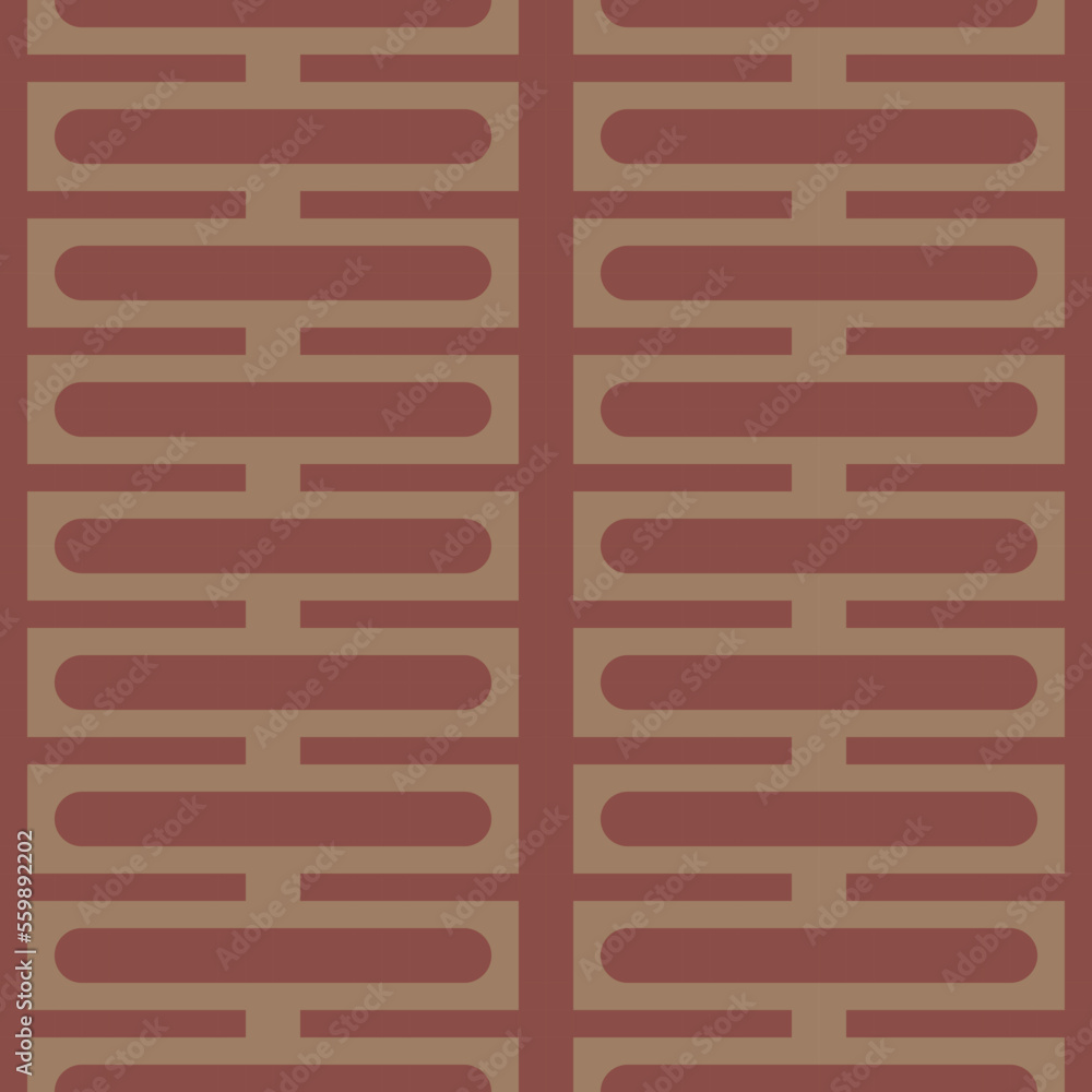 seamless red geometric pattern with brown ornament seamless red geometric pattern with brown ornament