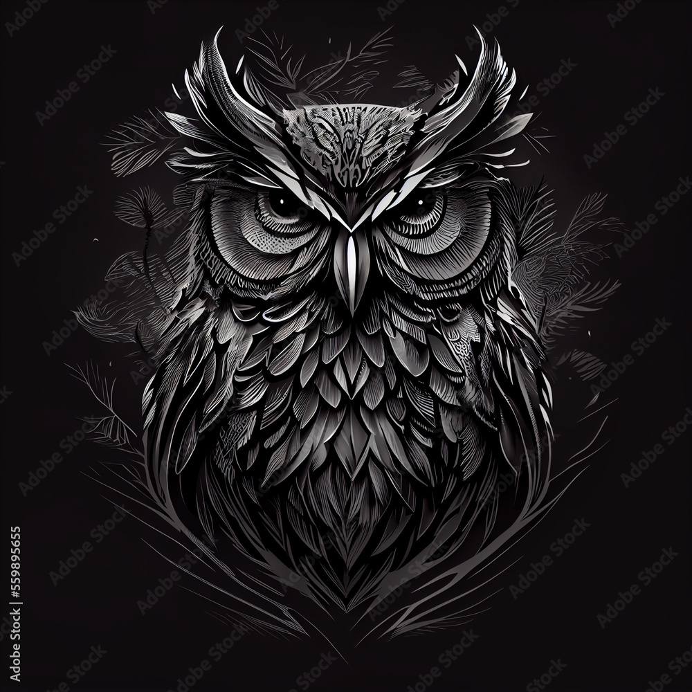 Obraz premium black and white background Generative AI