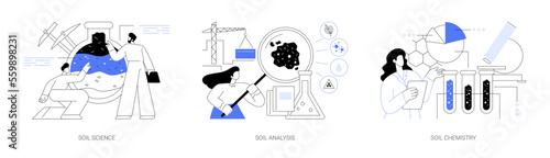 Natural resource study abstract concept vector illustrations.