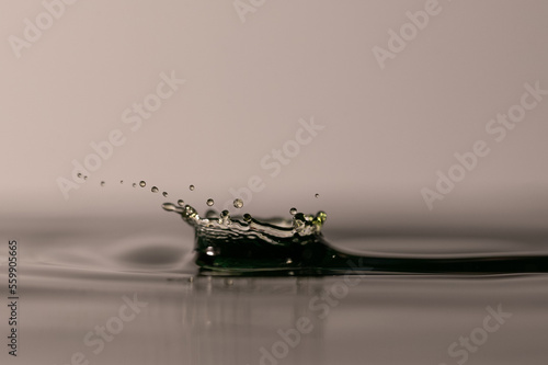 Water drop against light background