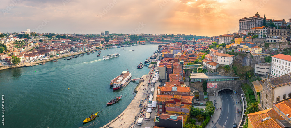 old town of Porto at river Duoro, Portugal