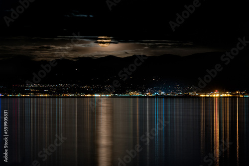 Super Moon Reflection, Bellingham, Washington photo