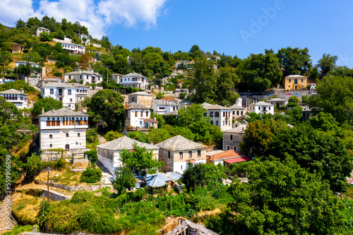 Fototapeta Naklejka Na Ścianę i Meble -  Traditional greek village of Pinakates on Pelion mountain in central Greece.