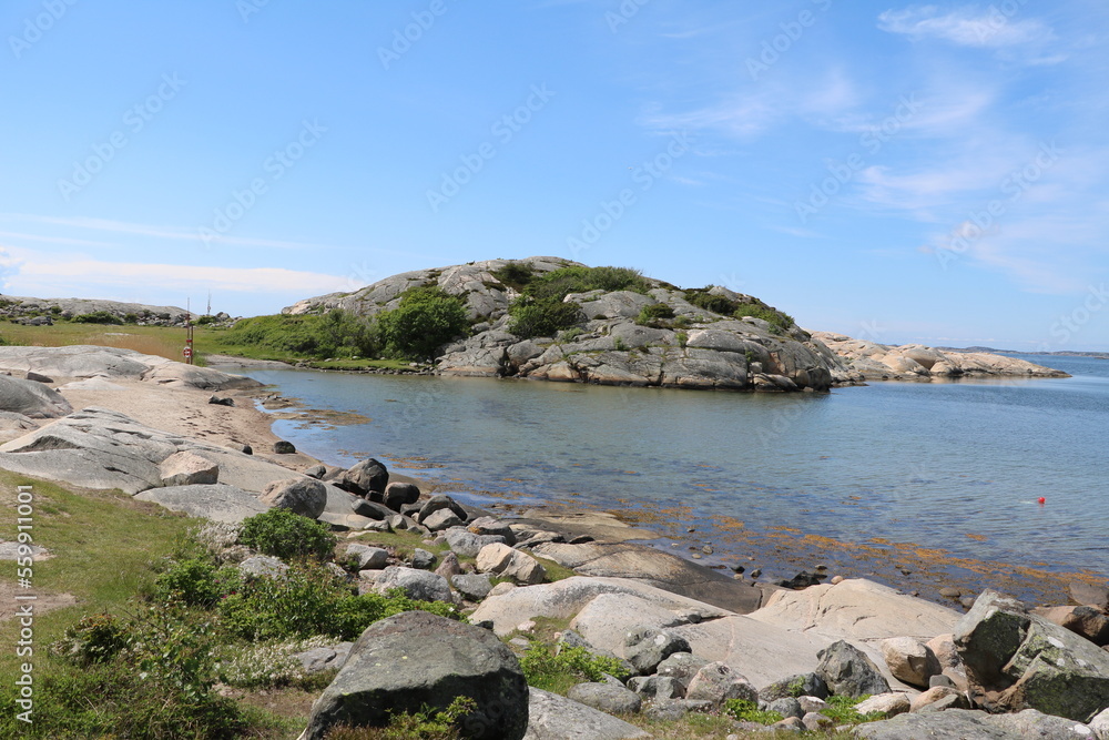 Landscape of Stora Amundön island in Gothenburg, Sweden
