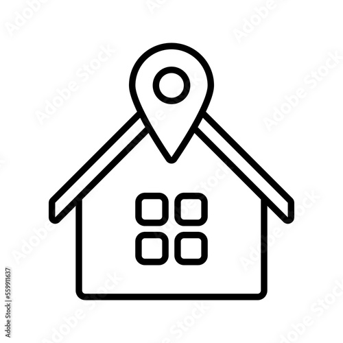 Address icon. sign for mobile concept and web design. vector illustration