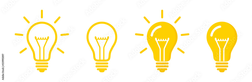 Light bulb icon set Light bulb icon set