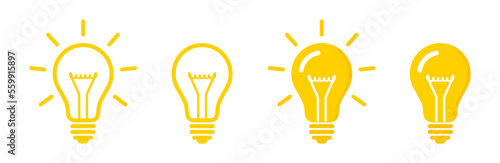 Light bulb icon set