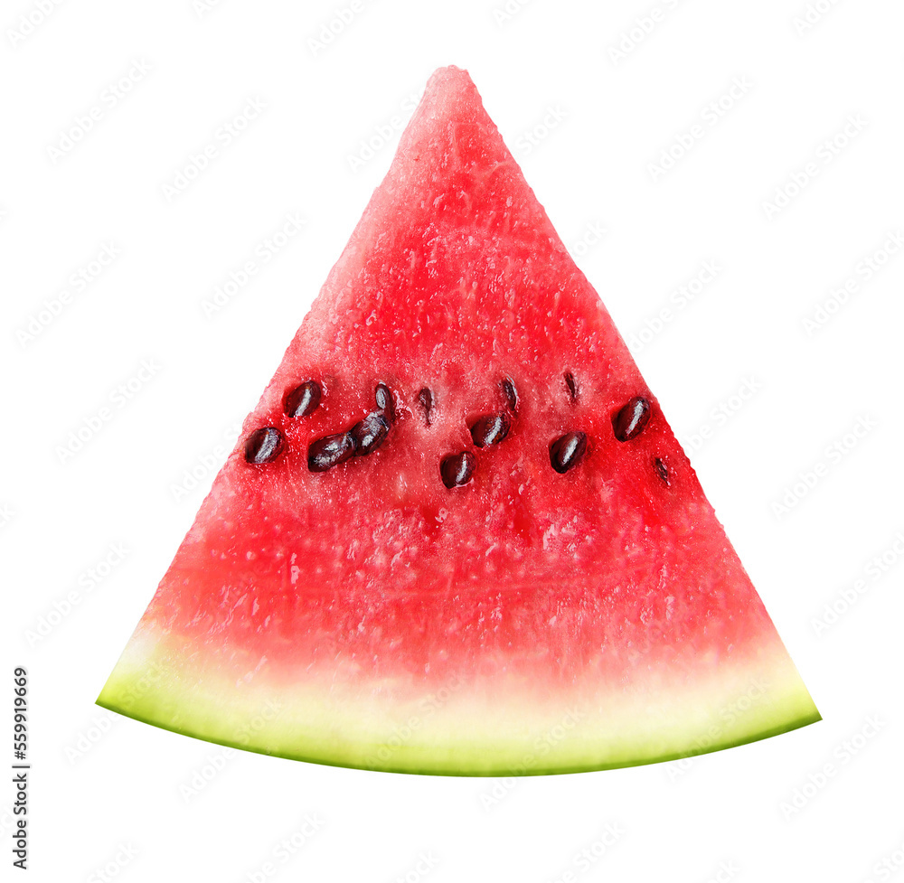 Isolated piece of watermelon - obrazy, fototapety, plakaty 