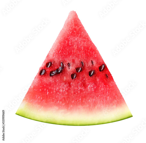 Isolated piece of watermelon