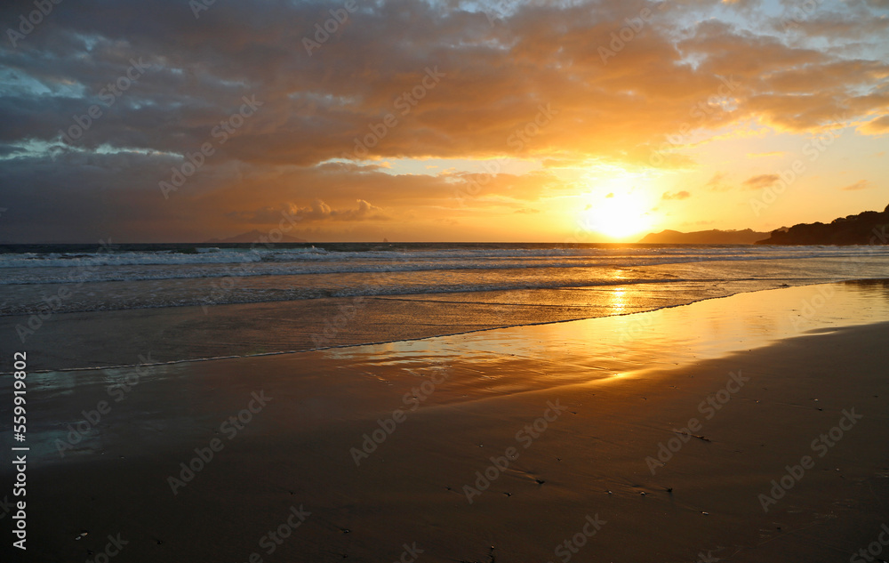 Sunrise on Waihi Beach, New Zealand