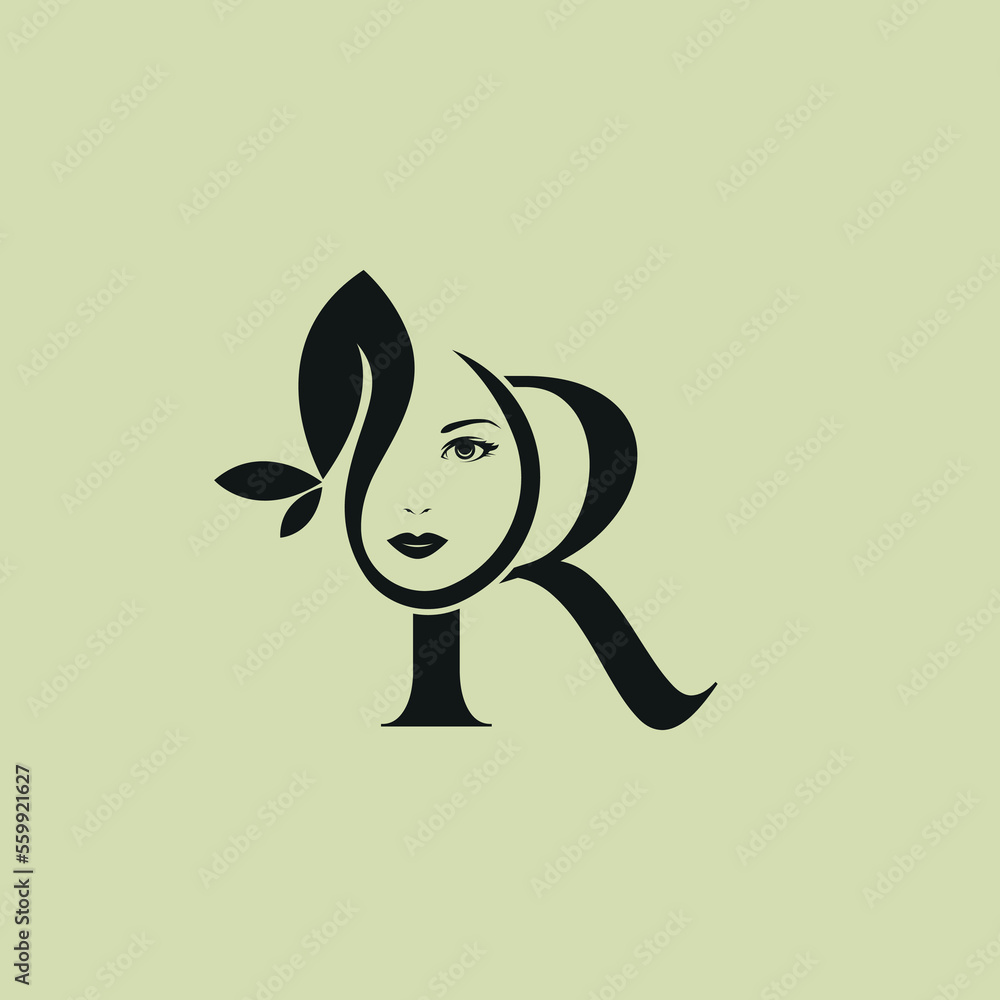 Vector Illustration of Monogram Beauty logo letter R Stock Vector ...