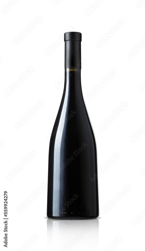 Red wine and a bottle isolated on a transparent background Red wine and a bottle isolated on a transparent background