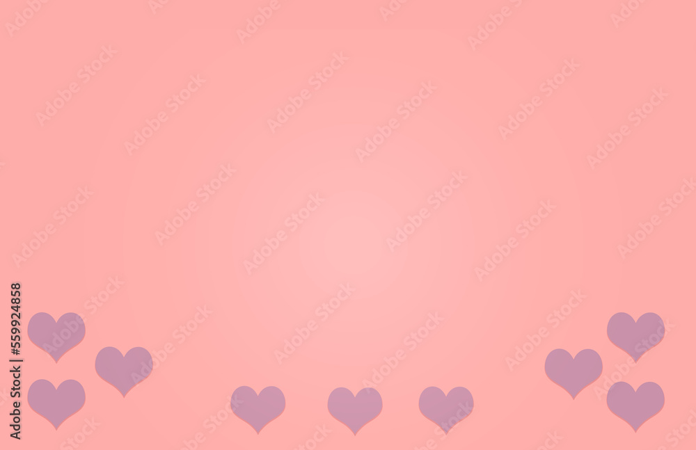 Nice pink background with lilac hearts for congratulations.