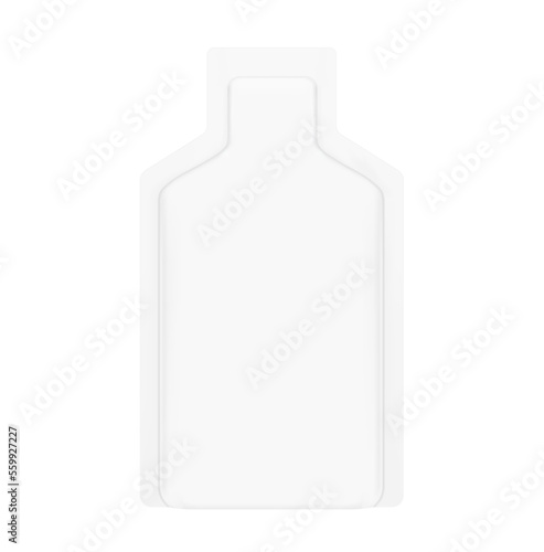 Sachet bag mockup. Vector illustration isolated on white background. Front view. Can be use for template your design, presentation, promo, ad. EPS10.