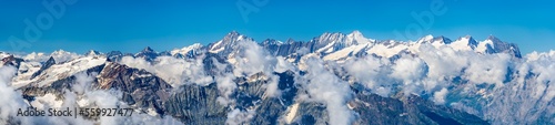 Obraz na płótnie Switzerland 2022, Beautiful view of the Alps and Blue Sky around Titlis mountain. w salonie