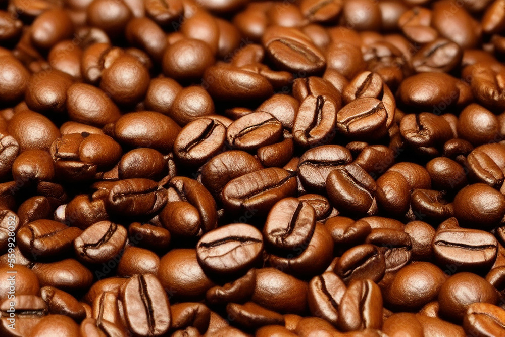 Roasted coffee beans background. IA Tehnology Roasted coffee beans background. IA Tehnology