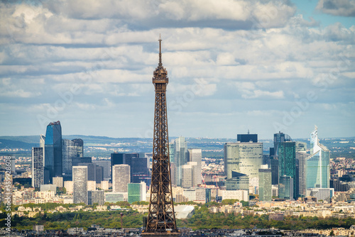Top of Eiffel Tower in Paris, France