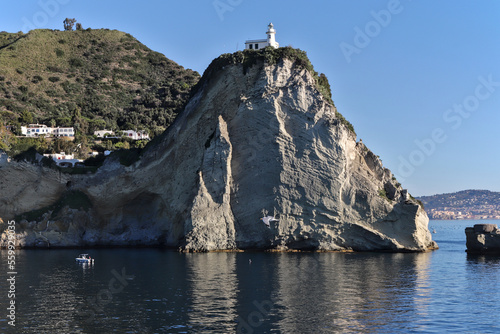 Schilderij op canvas Coasts of Bacoli from the sea (Napoli)