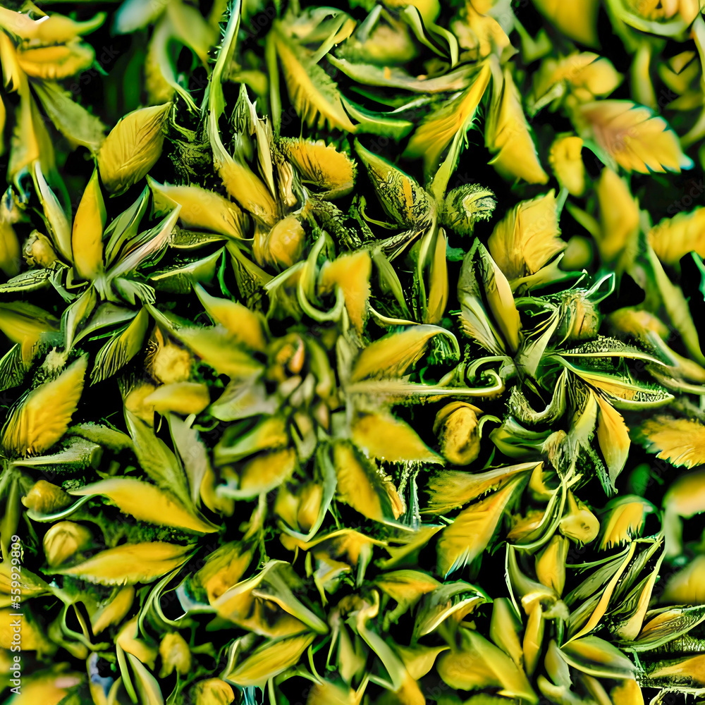 Obraz premium a close-up of a marijuana plant from a field no body, no people, generative ai technology