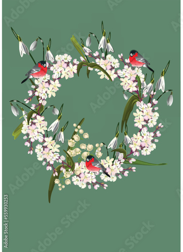 spring composition, conveys the aroma of spring and freshness, tenderness and happiness, abstraction