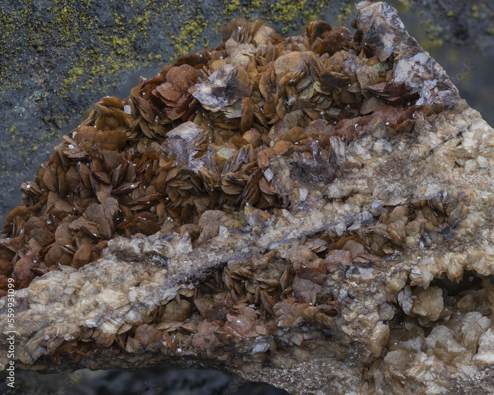 Rock of siderite mineral from Piedmont-Italy isolated on stony background Rock of siderite mineral from Piedmont-Italy isolated on stony background