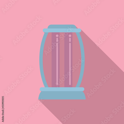UV lamp light icon flat vector. Air device. Medical care