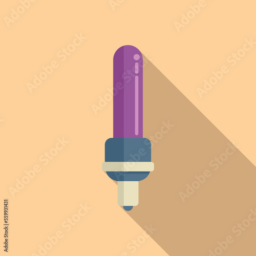 Air UV lamp icon flat vector. Rays device. Care virus