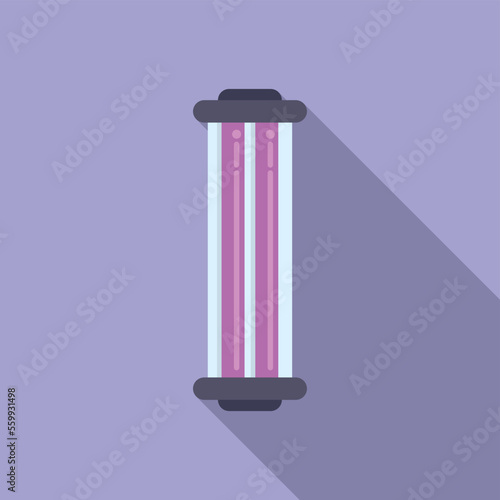 UV lamp device icon flat vector. Air rays. Care insect