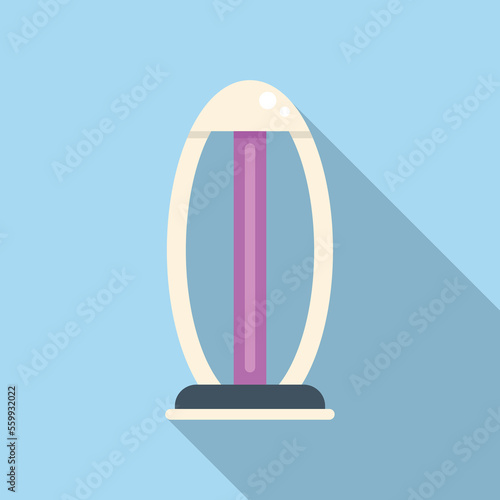 Virus uv lamp icon flat vector. Ultraviolet light. Medical care