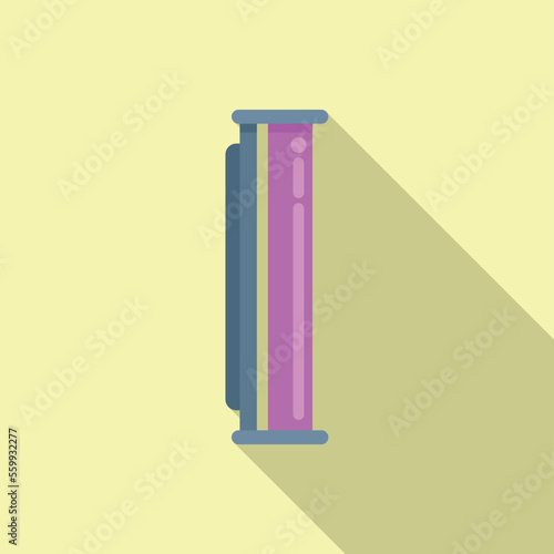 Bacteria UV lamp icon flat vector. Ultraviolet disinfection. Air device